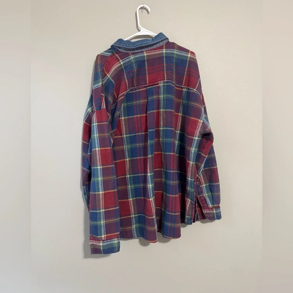 Vintage Fryday club 100% cotton Plaid Button-Up Shirt barn jacket size XL
